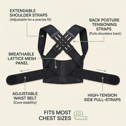 Vaayra Posture Corrector — Shoulder & Upper Back Support Belt